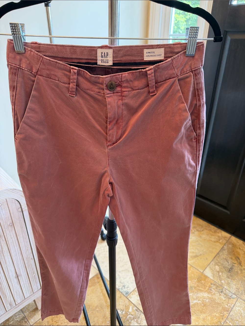 GAP women’s  Chinos - Dusty Rose Pink chino pant with side stripe